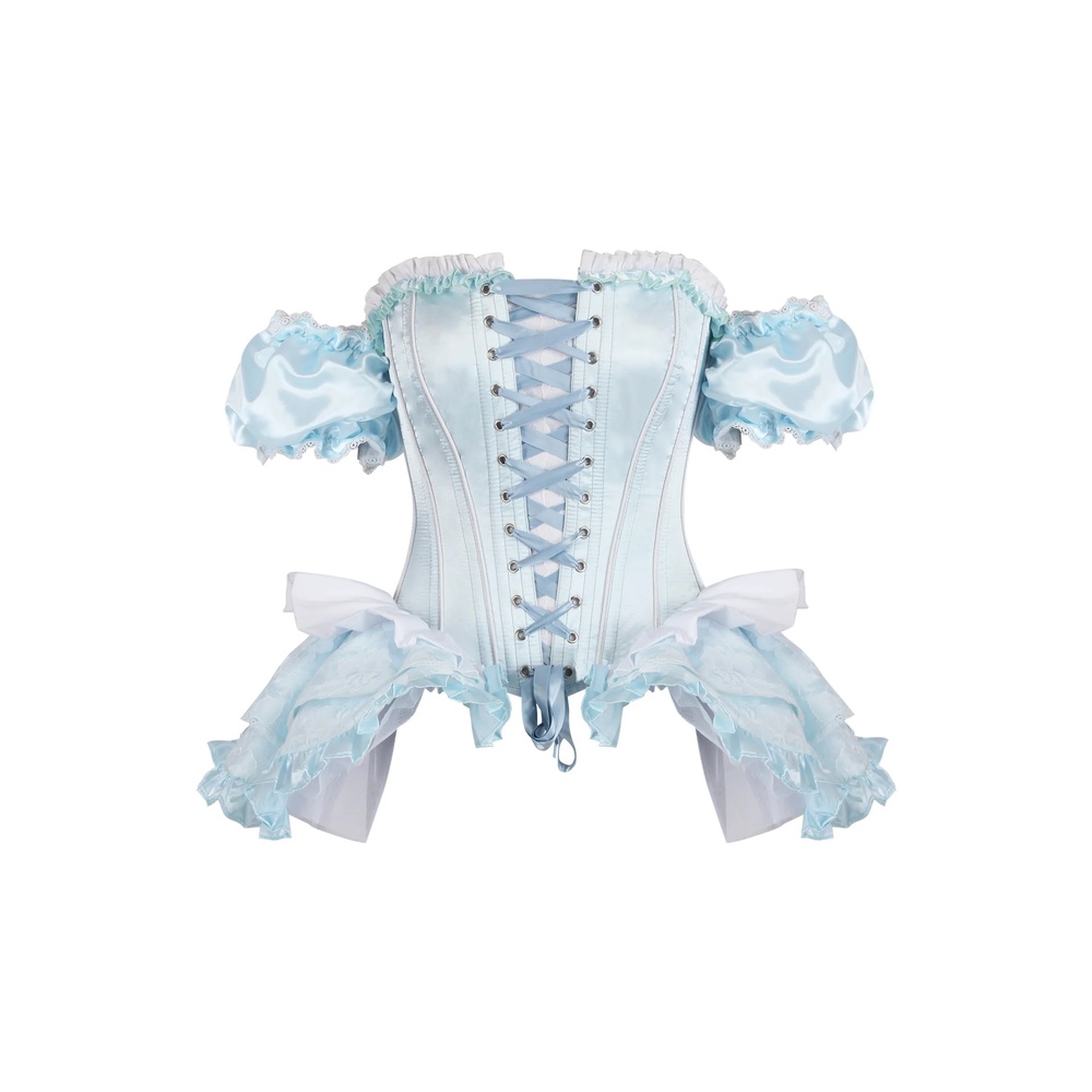 Attitude Corsets - Izumi Cinderella Rococo Vollbrust Korsett - Blau